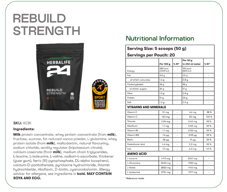 H24 Rebuild Strength Chocolate
