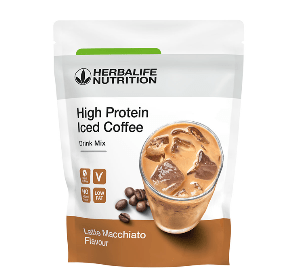 High Protein Iced Coffee Latte Macchiato